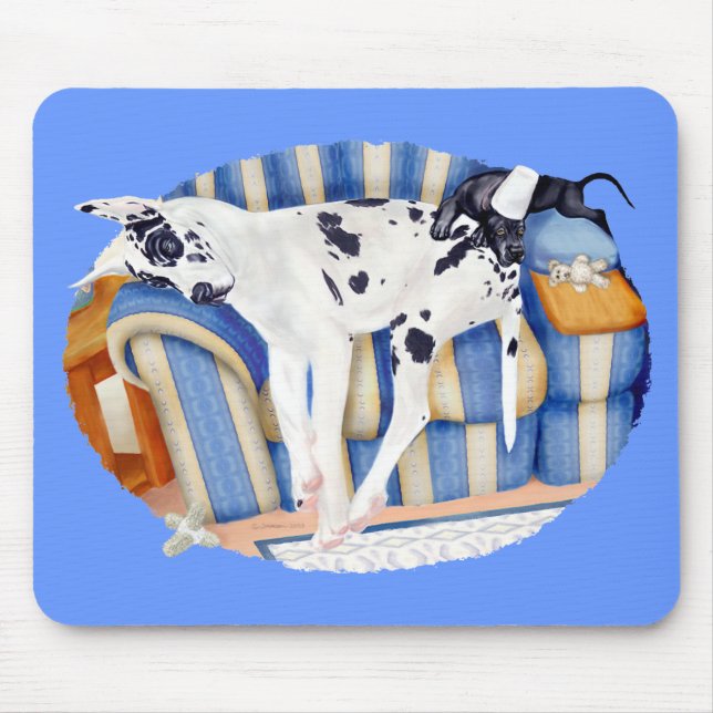 Great Dane Couch Taters Mouse Pad (Front)