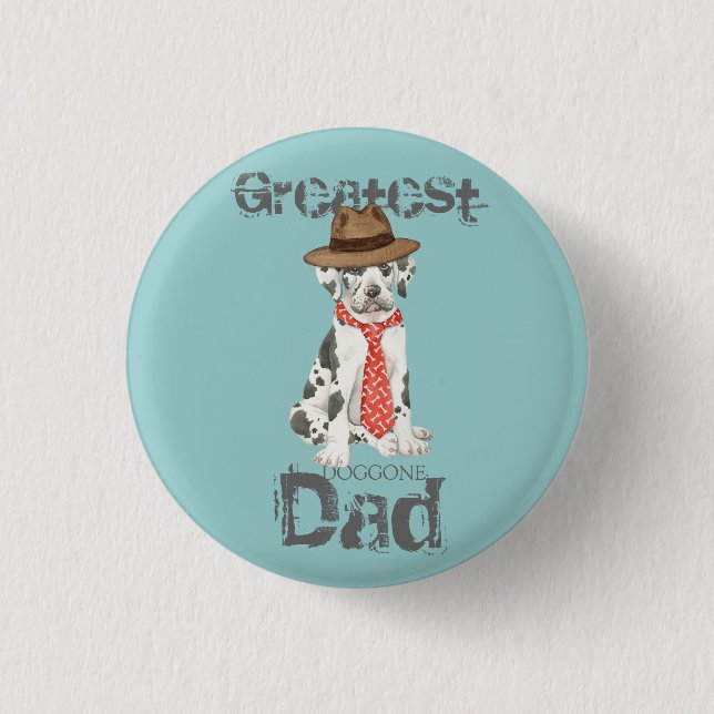 Great Dane Dad 3 Cm Round Badge (Front)