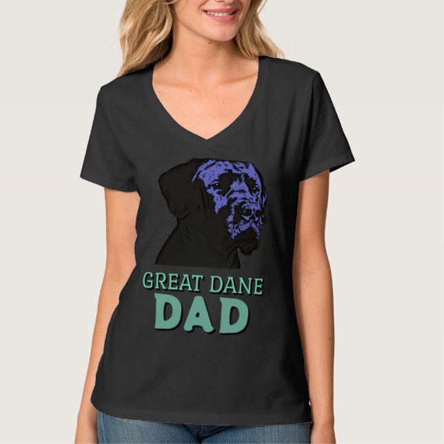 Great Dane Dad Cute Dog Great Dane T-Shirt (Front)