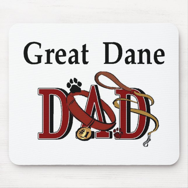 Great Dane Dad Gifts Mouse Pad (Front)