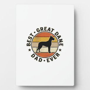Great Dane Dad Vintage Sunset Dog Lover Shirt_1 Plaque