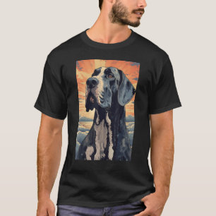 Great Dane Dog Aesthetic Japanese Ukiyo e 1 T-Shirt