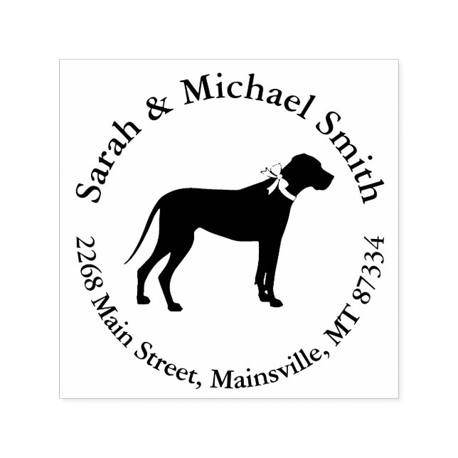 Great Dane Dog Baby Shower Puppy Grey Self-inking Stamp (Design)