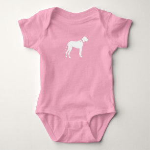 Great Dane Dog Baby Shower Puppy Pink Girl Bodysuit
