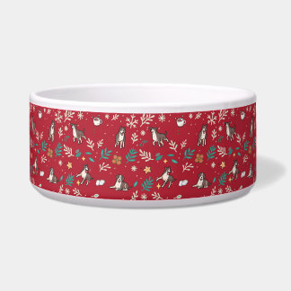 Great Dane Dog Bowl Christmas Floral Kawaii Pet