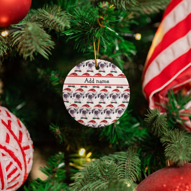 Great Dane Dog Breed Christmas Stars Ceramic Tree Decoration (Creator Uploaded)