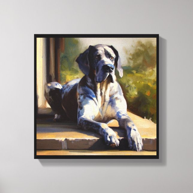 Great Dane Dog Canvas Print (Front)