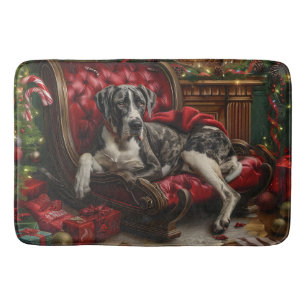 Great Dane Dog Christmas Festive Bath Mat