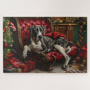Great Dane Dog Christmas Festive Jigsaw Puzzle