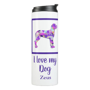 Great Dane Dog Cute Pet Silhouette Purple PY&B  Thermal Tumbler