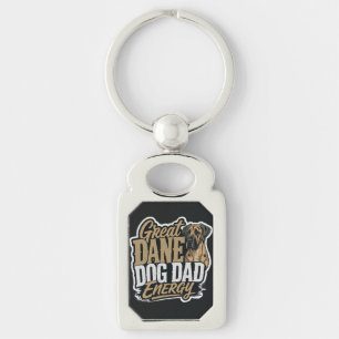 Great Dane Dog Dad Energy  Key Ring