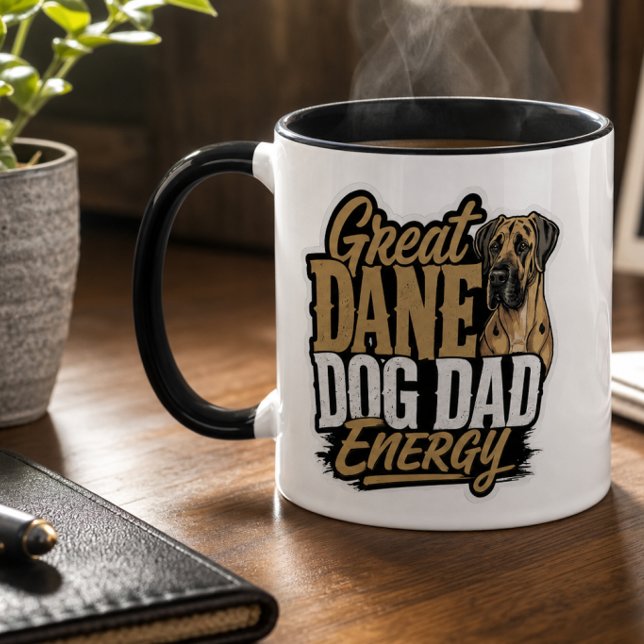 Great Dane Dog Dad Energy  Mug (Great Dane Dog Dad Energy Mug)