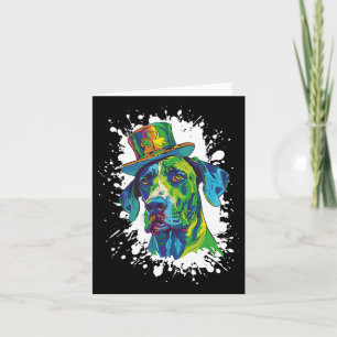 Great Dane Dog Head Irish Funny St Patricks Day Card