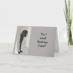 Great Dane Dog Humour Birthday Cake Fun Card