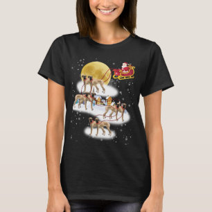 Great Dane Dog Light Christmas Reindeer Tree Xmas T-Shirt