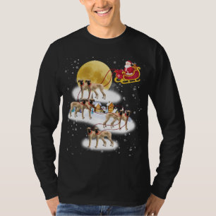 Great Dane Dog Light Christmas Reindeer Tree Xmas T-Shirt