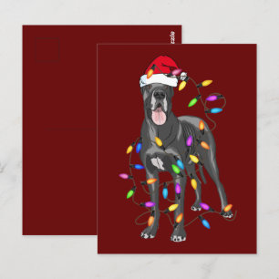 Great Dane Dog Light Decor Christmas Dog Lovers Postcard