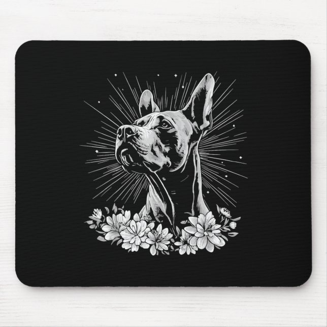 Great Dane Dog Lover Retro Style Tattoo _1  Mouse Pad (Front)
