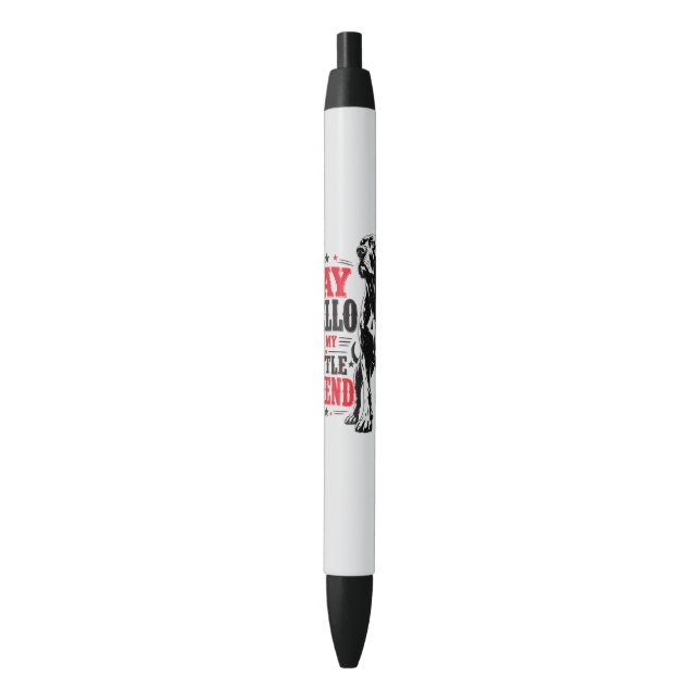 Great Dane Dog, modern lined illustration  Blue Ink Pen (Front Vertical)
