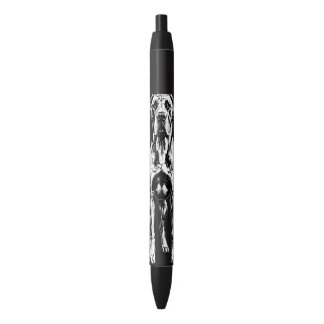 Great Dane Dog, modern lined illustration Blue Ink Pen