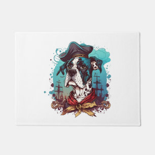 Great Dane Dog Pirate Doormat