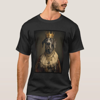 Great Dane Dog Portrait Renaissance Funny Pet Mum T-Shirt