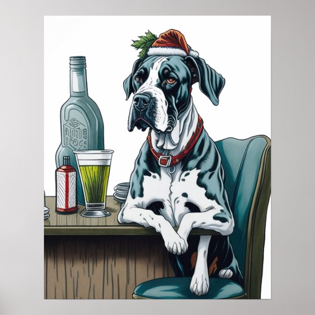 Great Dane Dog Poster (Front)