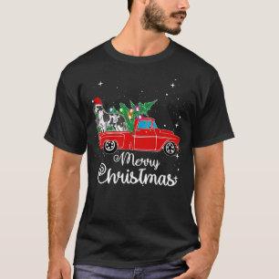 Great Dane Dog Red Truck Christmas Tree Lights Mer T-Shirt