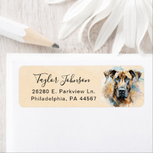 Great Dane Dog Return Address Label