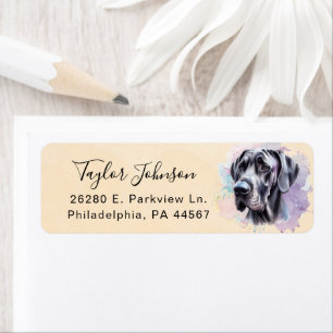 Great Dane Dog Return Address Label