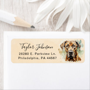 Great Dane Dog Return Address Label