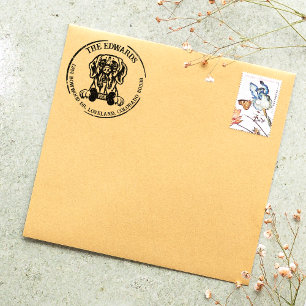 Great Dane Dog Return Address  Rubber Stamp