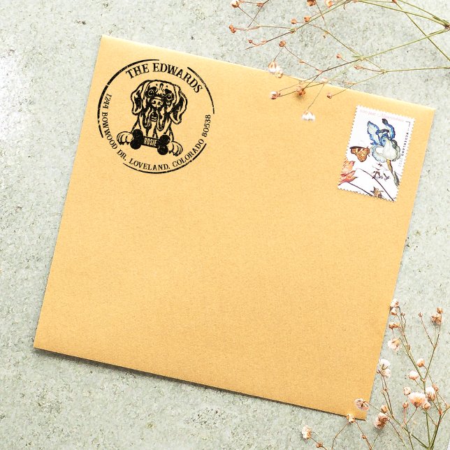 Great Dane Dog Return Address  Rubber Stamp (Creator Uploaded)