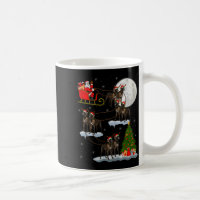 Great Dane Dog Santa Sleigh Flying Funny Magical C