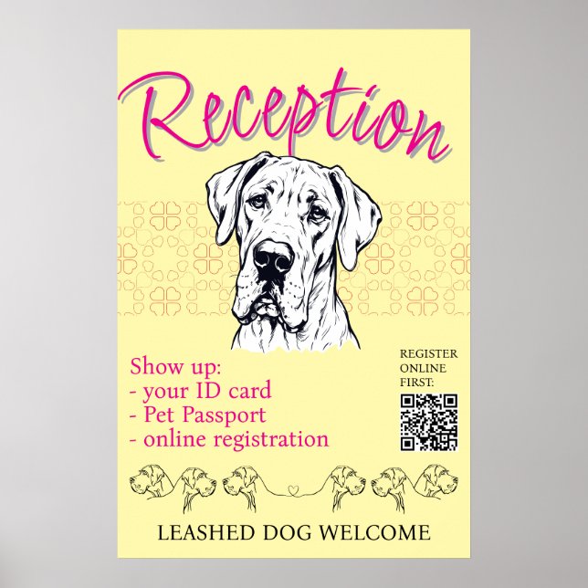 Great Dane dog show welcome Poster (Front)