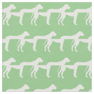 Great Dane Dog Silhouette Pet Sage Green Fabric
