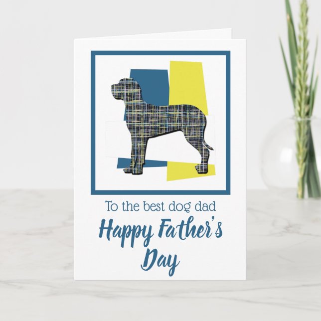 Great Dane Dog TriColour Father’s Day Card (Front)