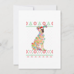 Great Dane Dog Ugly Sweater Christmas Puppy Dog Lo Invitation