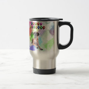 Great Dane Dog Wishing Happy New Year Travel Mug