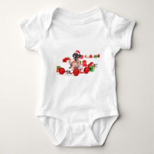 Great Dane Dog with Christmas Ornaments Gifts Baby Bodysuit