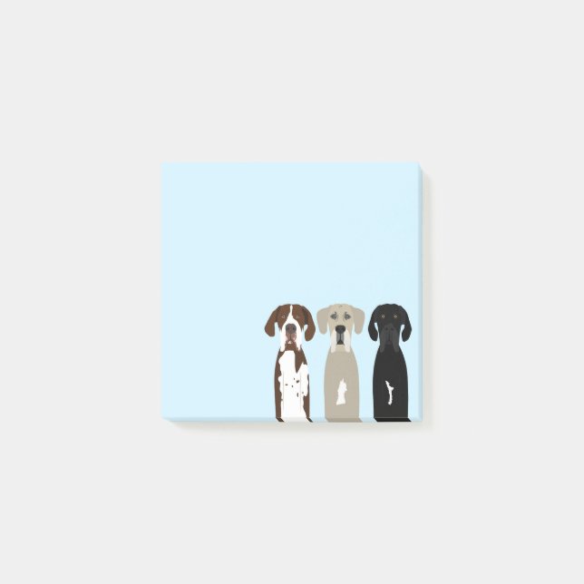 Great Dane Dogs Post-it Notes (Front)