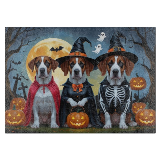 Great Dane Dogs Pumpkin Halloween Funny Cutting Board (Front)