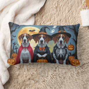 Great Dane Dogs Pumpkin Halloween Funny Lumbar Cushion