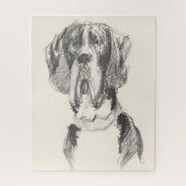 Great Dane Drawing Puzzle (Vertical)