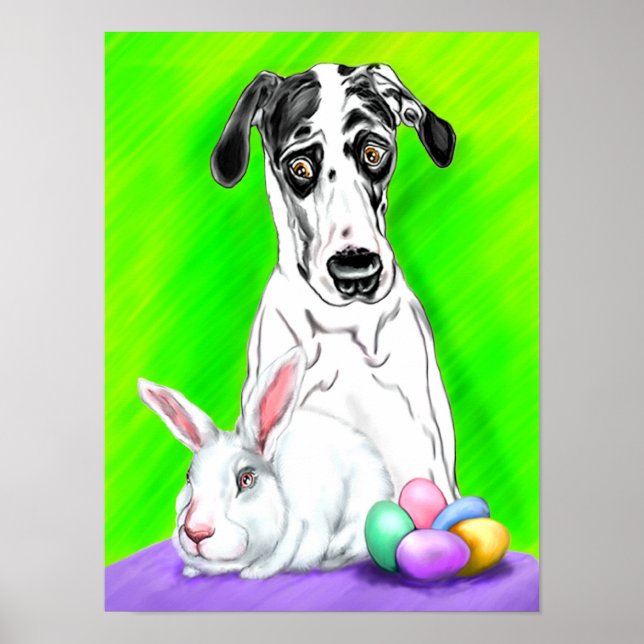 Great Dane Easter RABBITS?! Poster (Front)