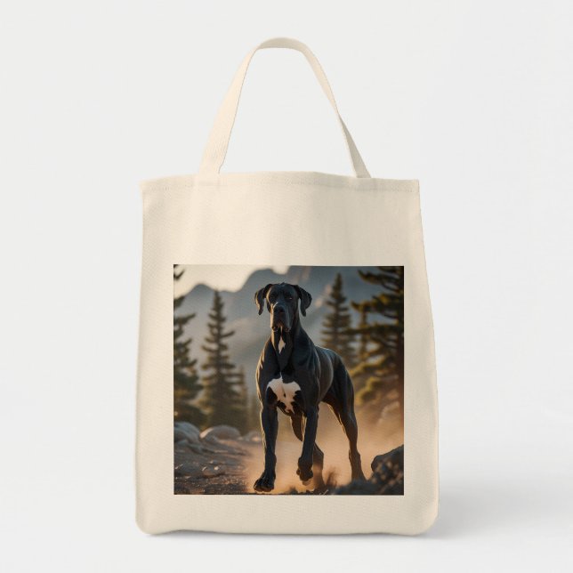 Great Dane Elegant Grocery Tote Bag (Front)