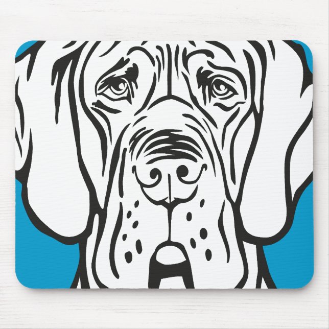 Great Dane Face Mouse Pad (Front)