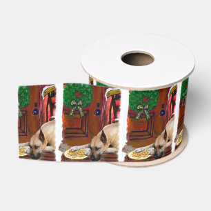 Great Dane (Fawn) Christmas Grosgrain Ribbon