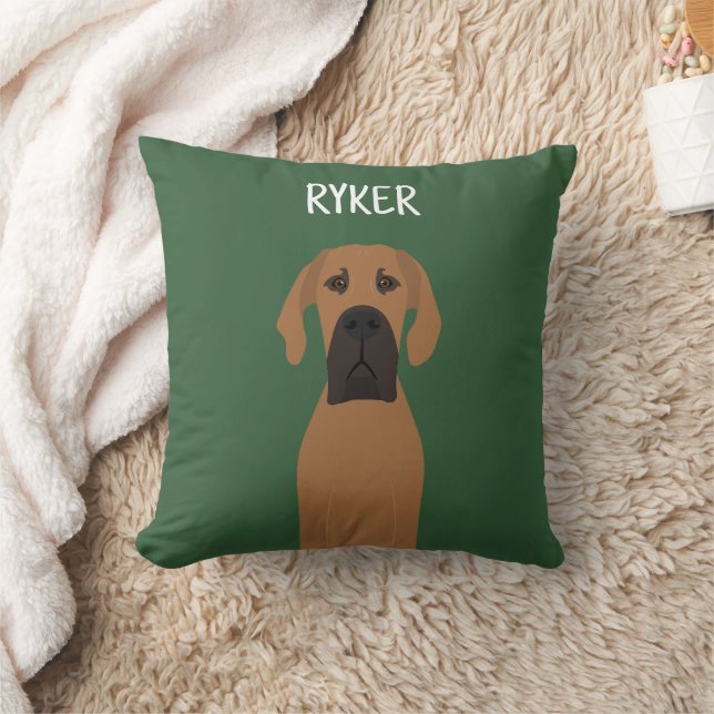 Great Dane Fawn Dog Cushion (Blanket)