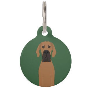 Great Dane Fawn Dog Pet Tag